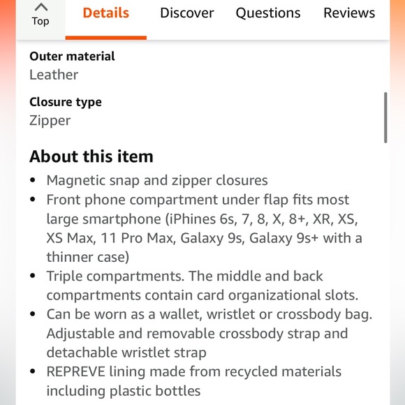 The Sak leather tobacco floral embossed hand wristlet or crossbody wallet purse - Picture 4 of 11